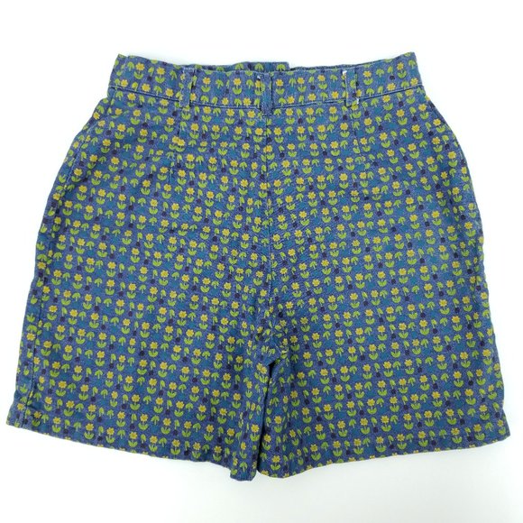 Vtg 90s Genre Sport Chambray Tulips Jean Skort 10P - Picture 4 of 8